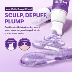 EIOM ceramic applicator close-up delivering cool massage for de-puffing