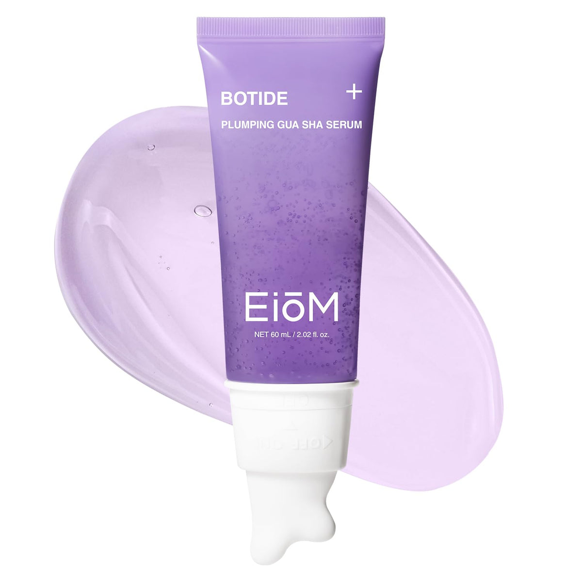 EIOM front packaging showing serum and built-in gua sha for quick routine