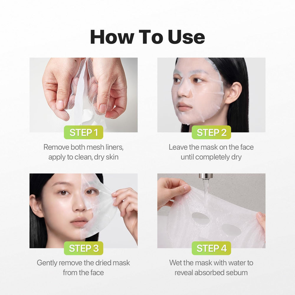 EIOM mask in bathroom routine setting conveying easy at-home treatment benefit