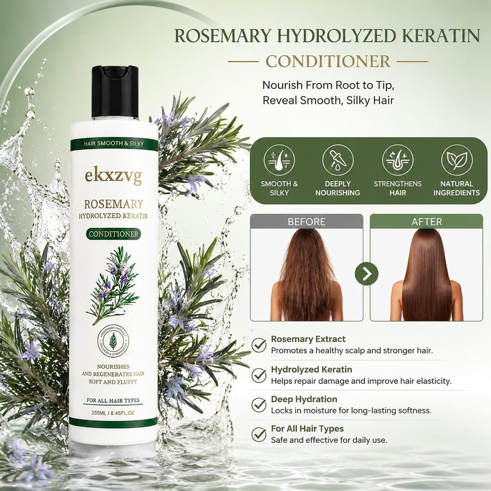 ekxzvg conditioner applied to wet hair for easy detangling benefit