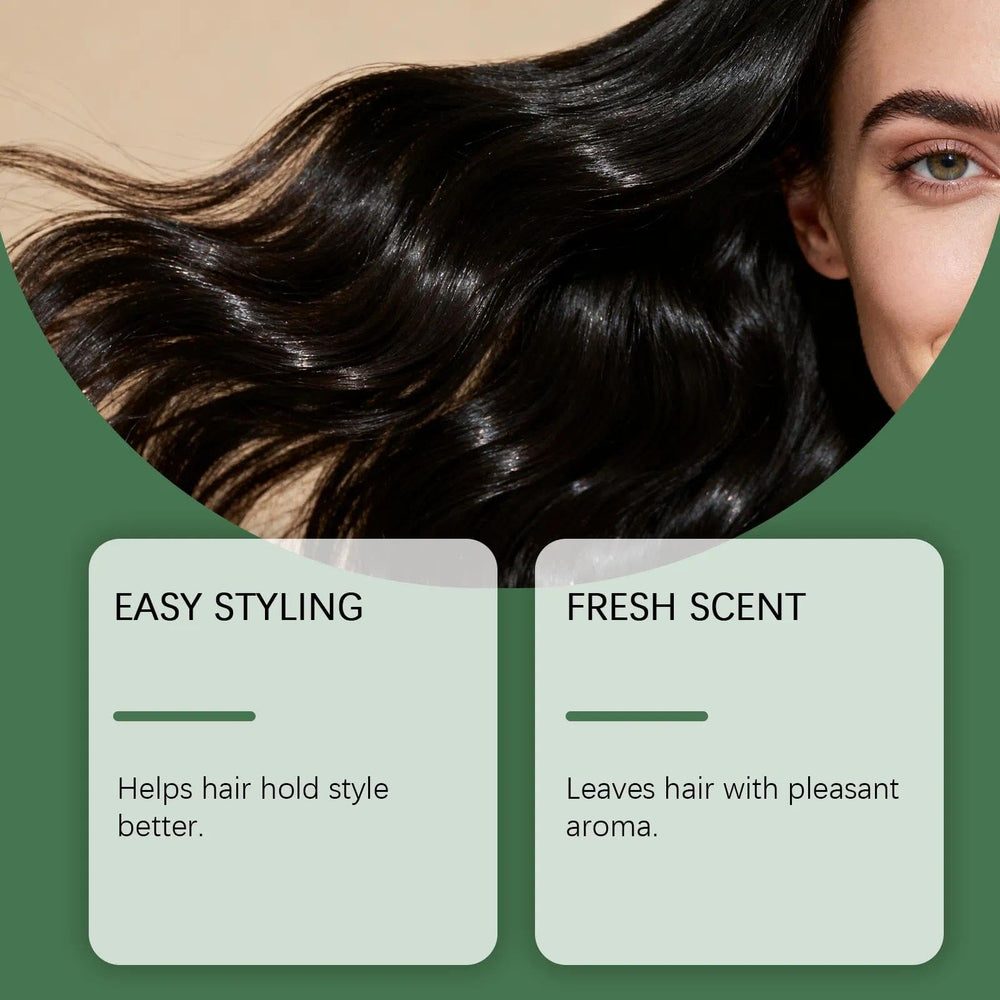 ekxzvg bottle label close-up highlighting rosemary and keratin ingredients