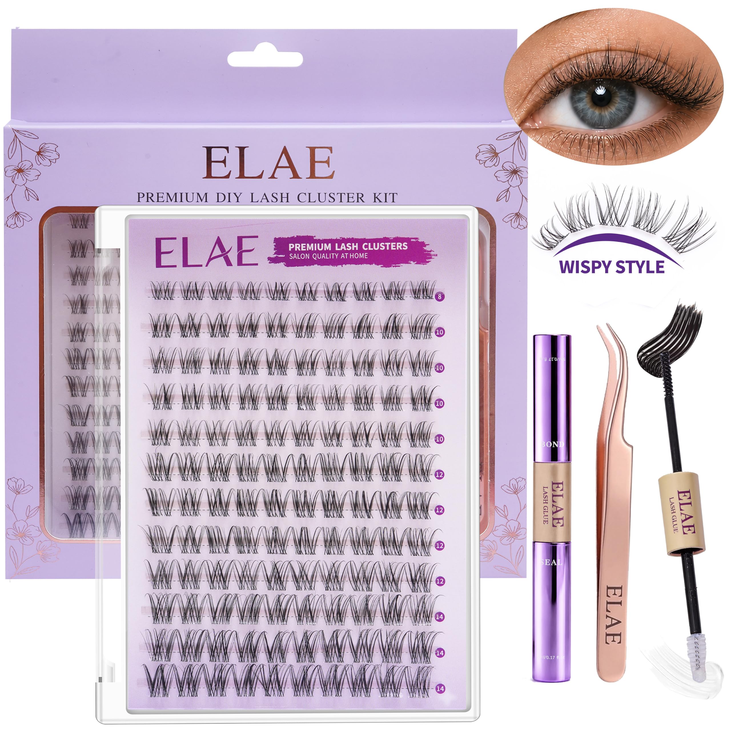 ELAE before and after lashes showing enhanced but natural look