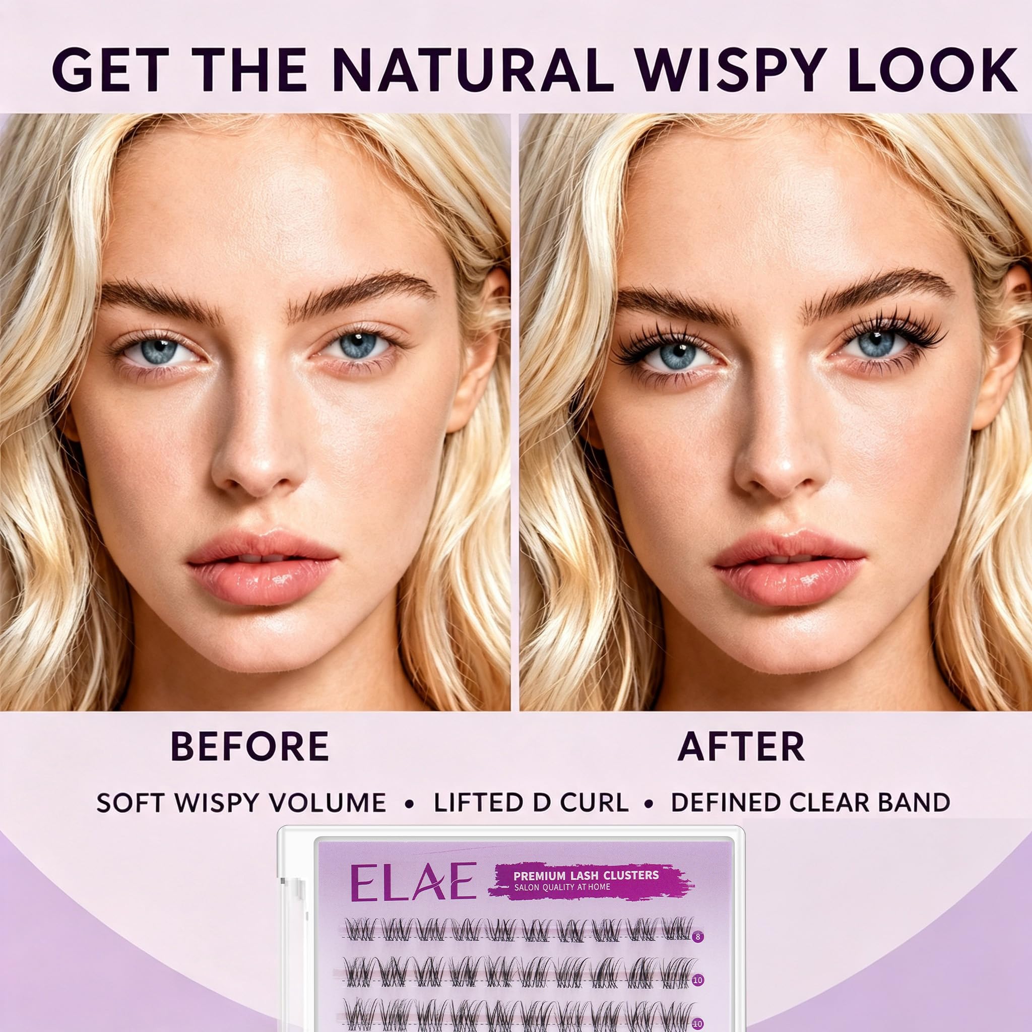 ELAE close up of wispy D‑curl clusters highlighting natural texture