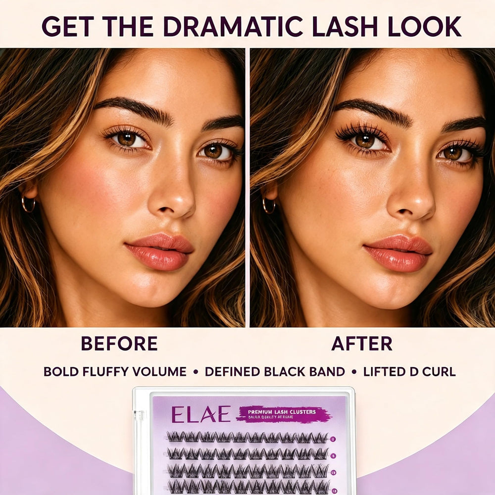 ELAE close-up of lash cluster tips highlighting soft fibers for natural flutter benefit