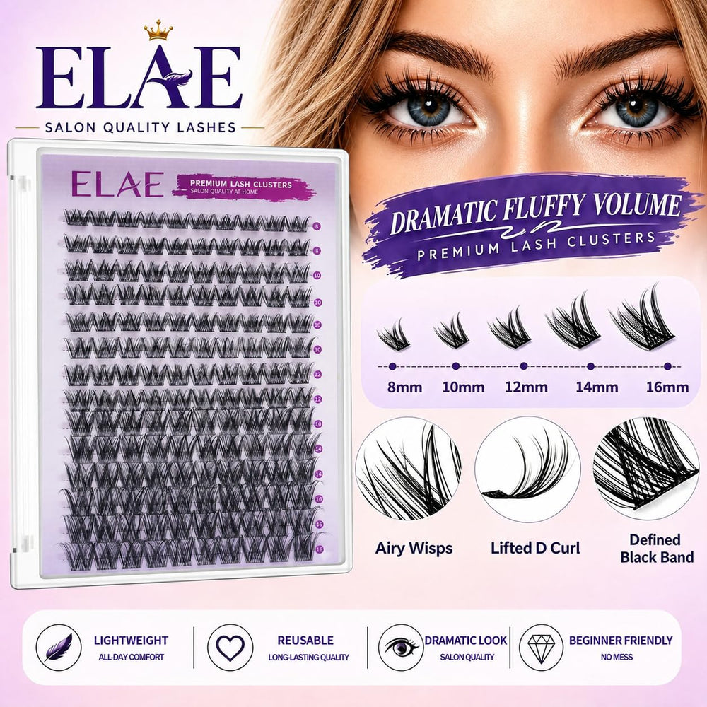ELAE mixed-length tray arranged for precise pickup and effortless lash mapping benefit