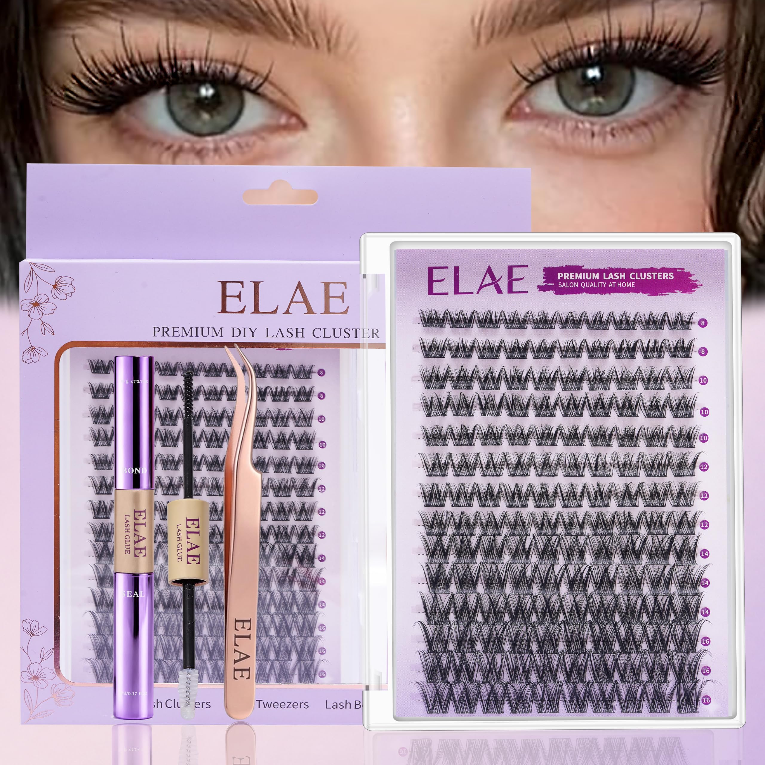 ELAE vanity scene with lashes and tools styled for at-home glam routine inspiration benefit