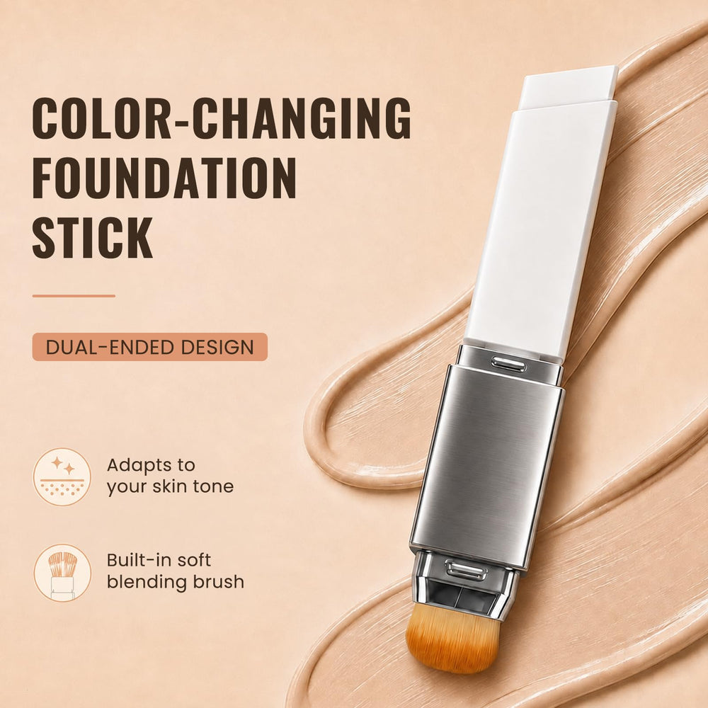 ELANQSKIN application swatched on forearm showing color transformation and seamless matching benefit