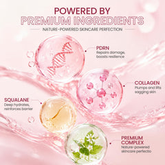 ELANQSKIN close-up label detail emphasizing Volufiline and PDRN benefits