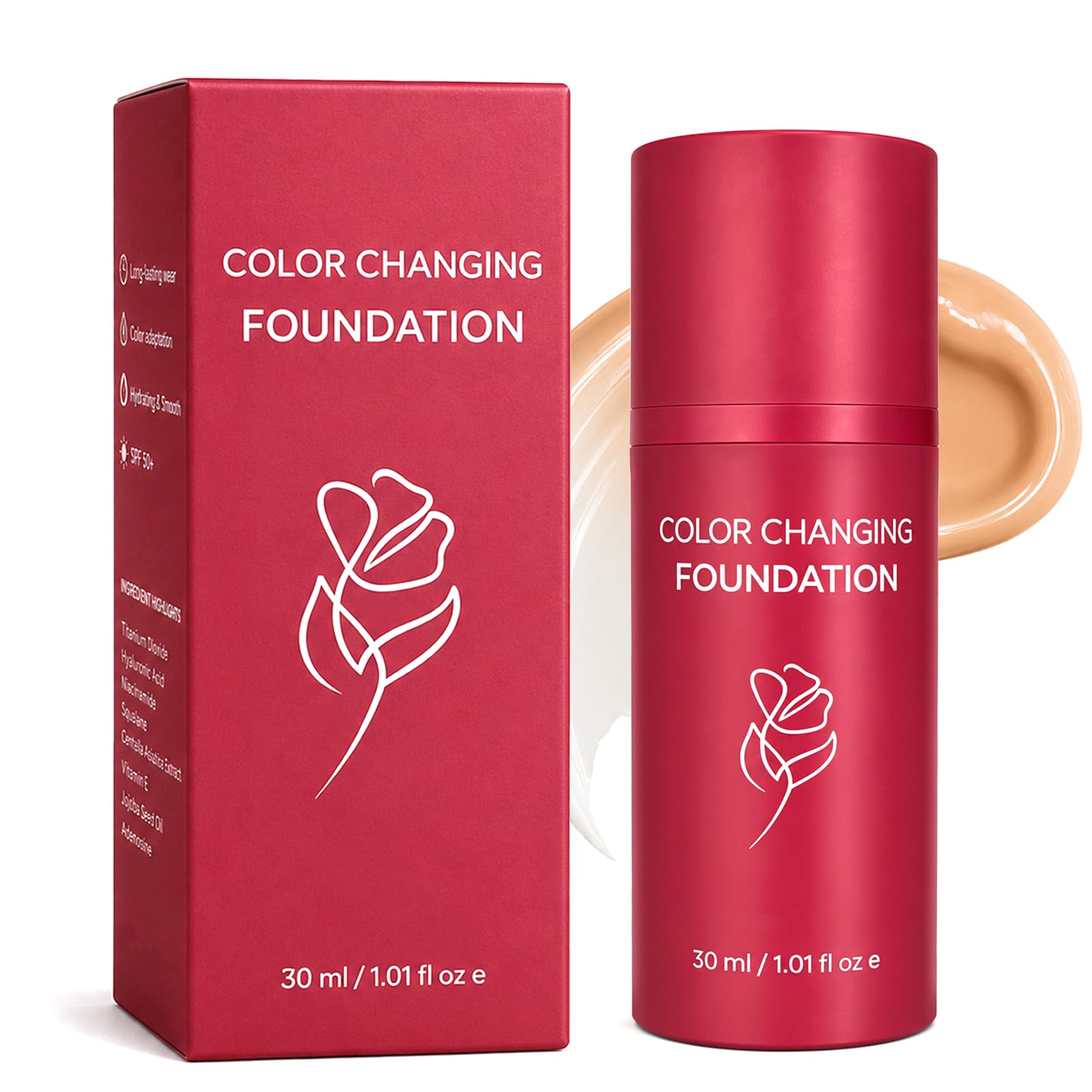 ELANQSKIN front packaging showing compact bottle and leak-proof cap benefits portability