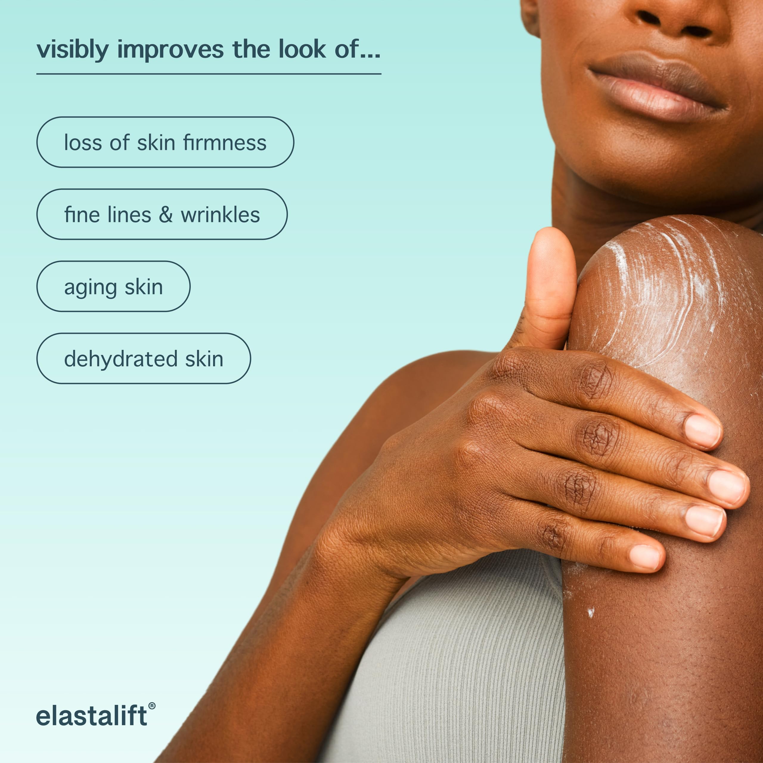 Elastalift beside a ruler showing 15 fl oz scale for size clarity