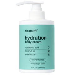Elastalift front pump bottle showing product packaging and easy dispensing