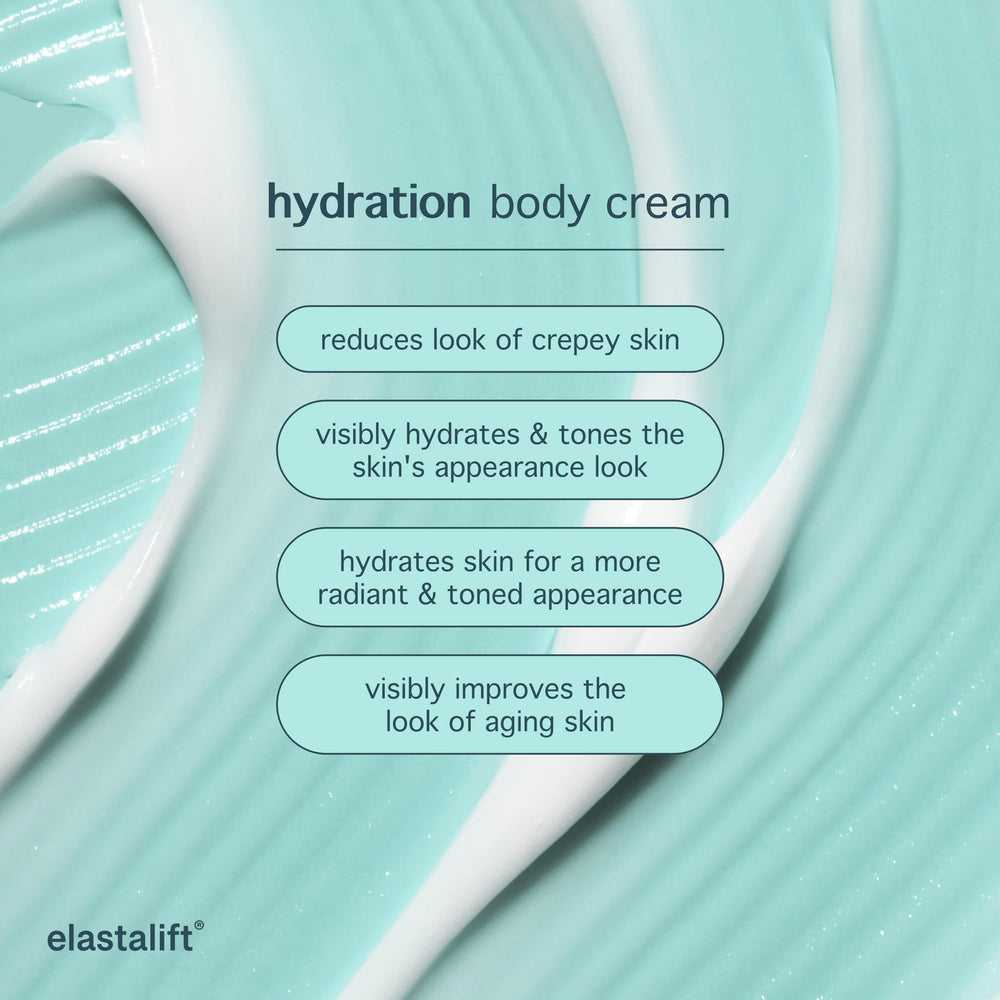 Elastalift ingredients displayed to emphasize hyaluronic hydration support