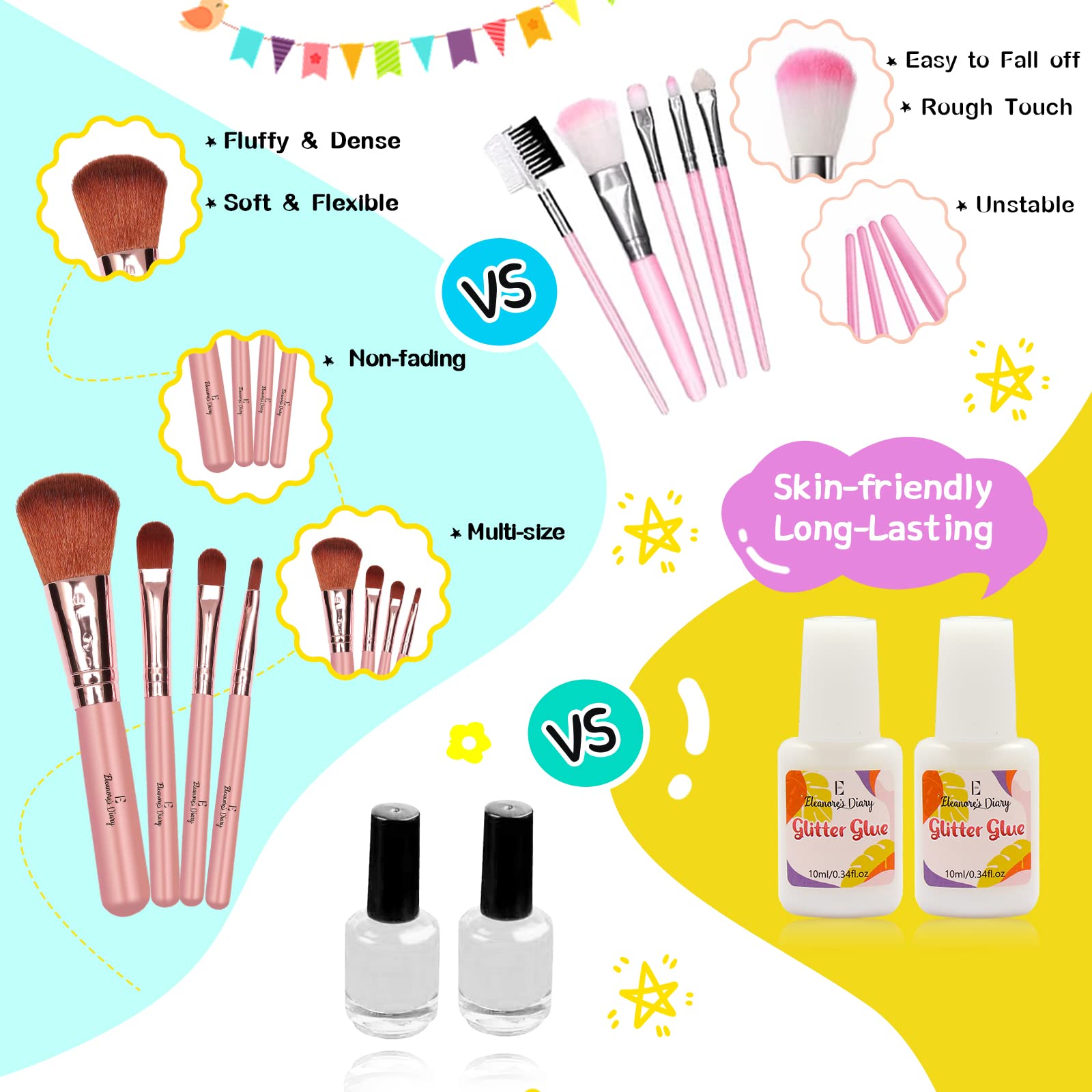 Eleanore's Diary application brushes arranged to show precise and sweep tools