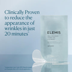 ELEMIS model applying under-eye mask demonstrating easy placement and instant smoothing
