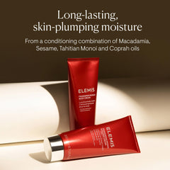 ELEMIS cream texture close-up showing rich lather and hydration benefit