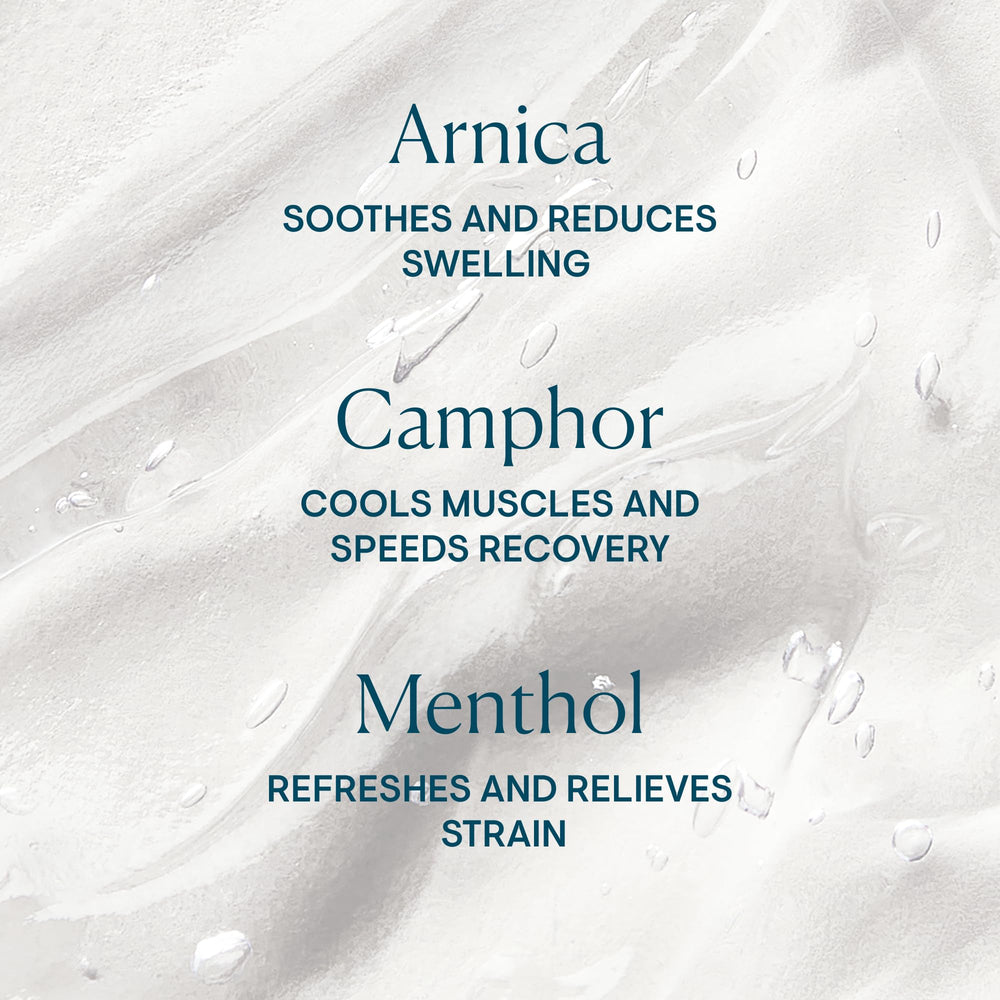 ELEMIS gel applied to shoulder offering quick post-work tension relief