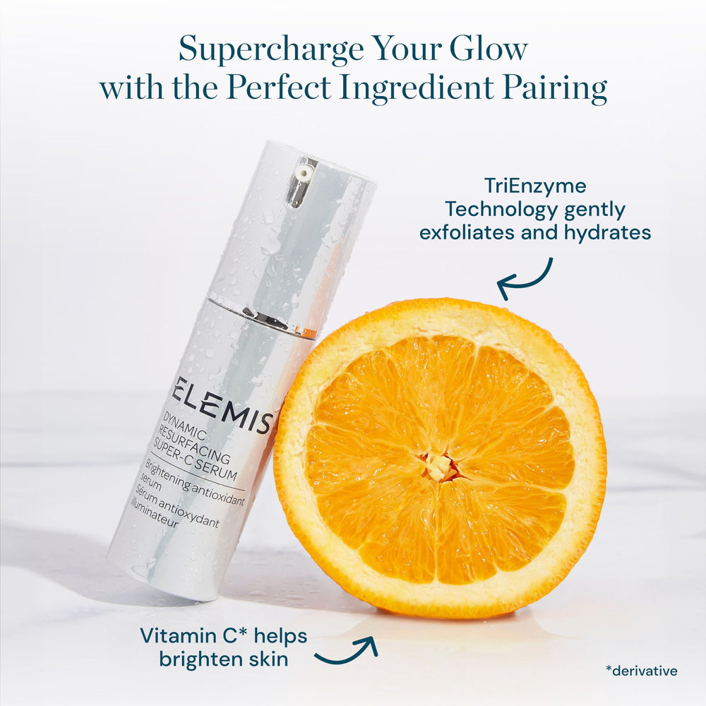 ELEMIS ingredients label close-up highlighting radiance actives