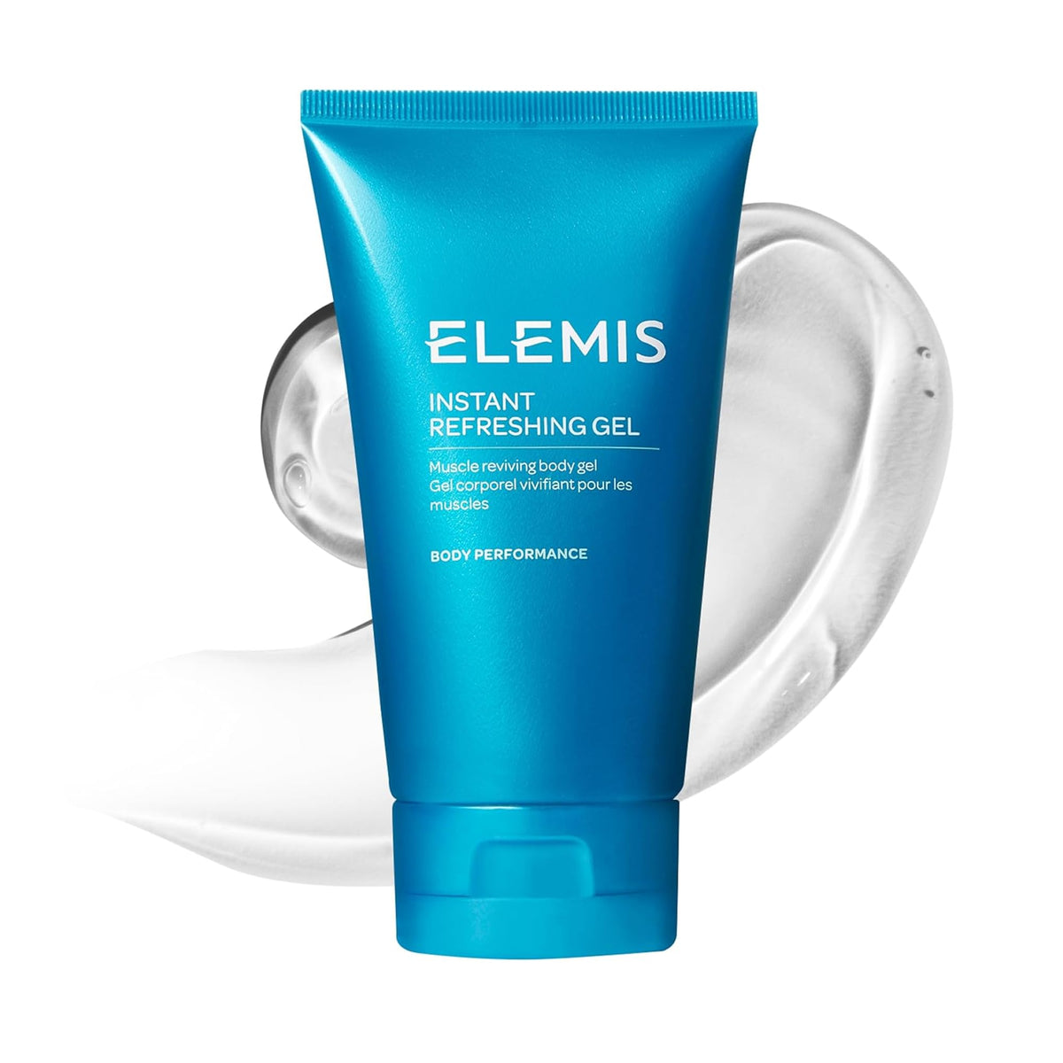 ELEMIS cooling gel front bottle showing 150ml and ease of use