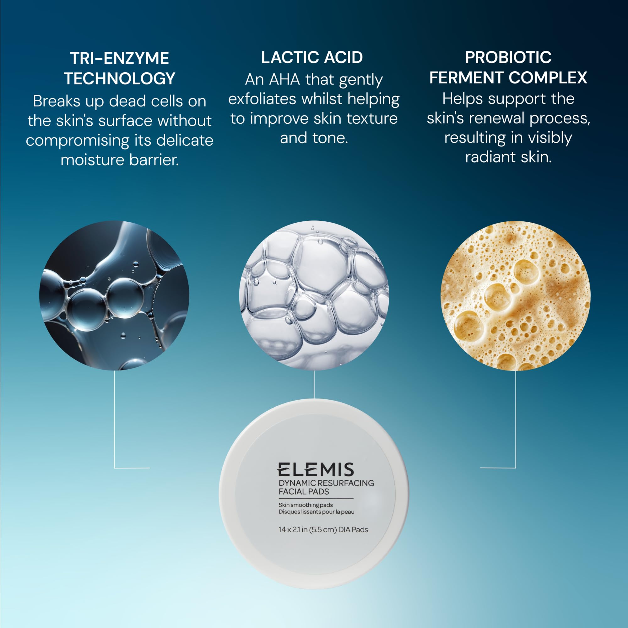 ELEMIS pads beside makeup brush illustrating use as a primer prep step