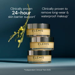 ELEMIS lid close-up label showing product name and premium presentation benefit