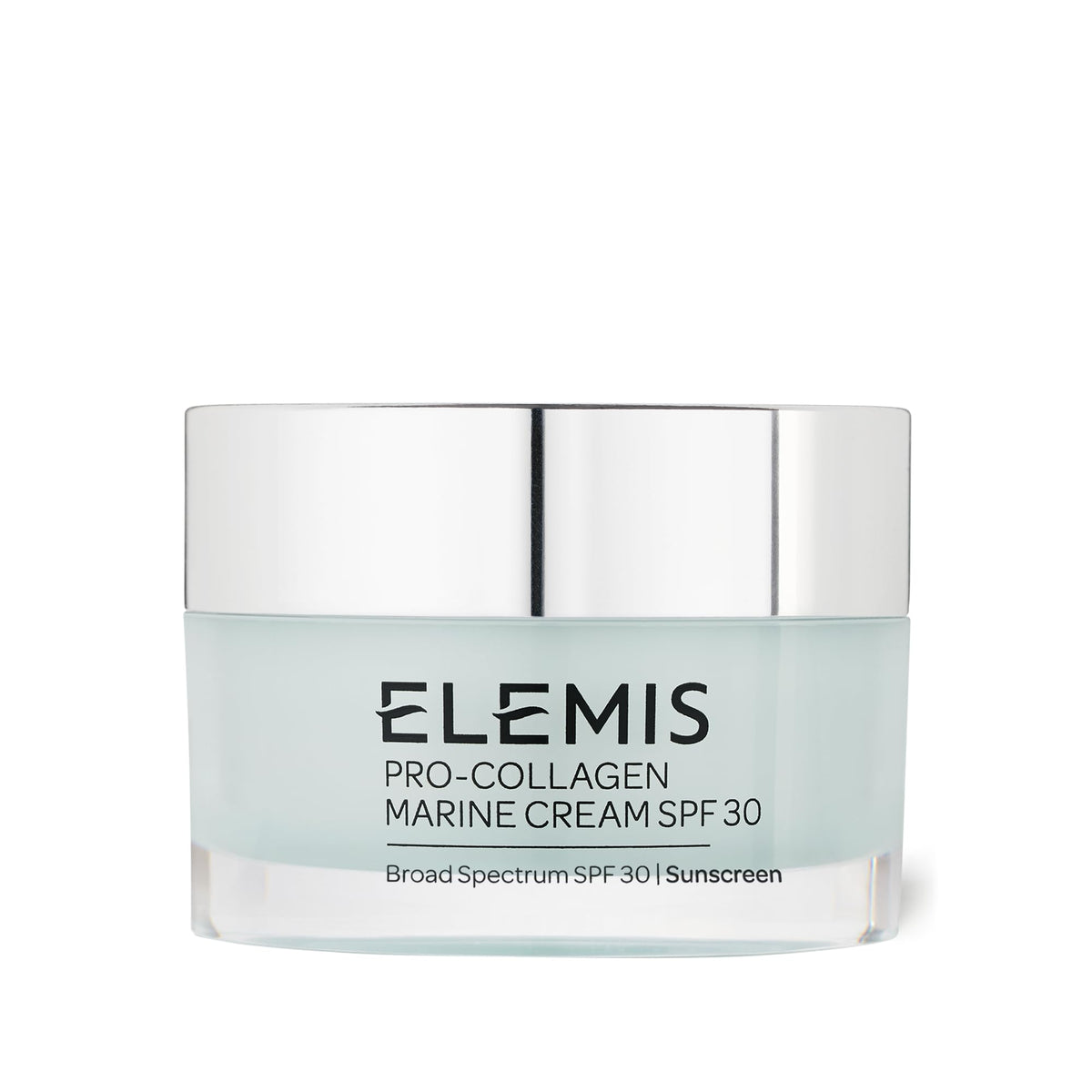 ELEMIS jar front view showing branding and elegant packaging benefit: premium presentation