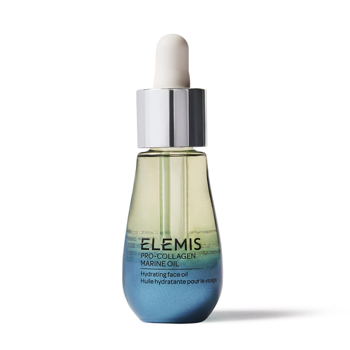 ELEMIS front bottle shot showing sleek 15ml design and portable benefit