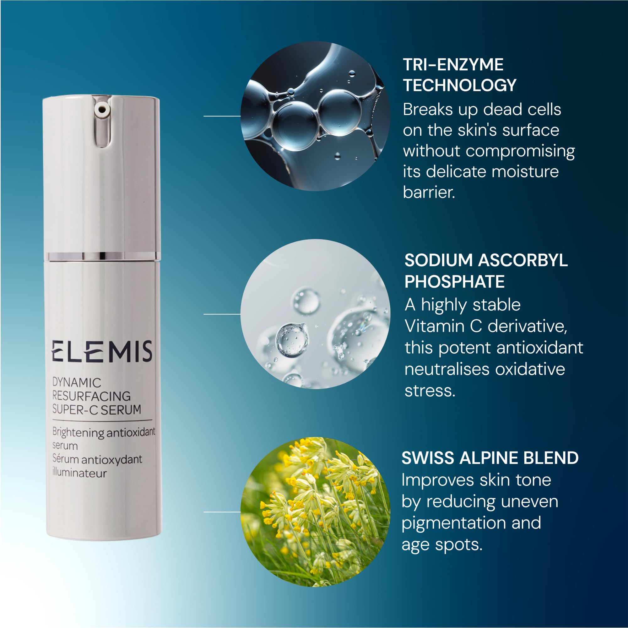 ELEMIS smoothing serum applied to neck and décolleté for refined texture