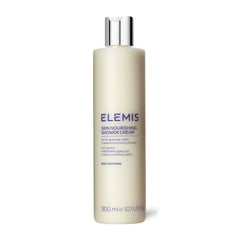 ELEMIS front bottle shot showing 300ml nourishing shower cream and hydration benefit