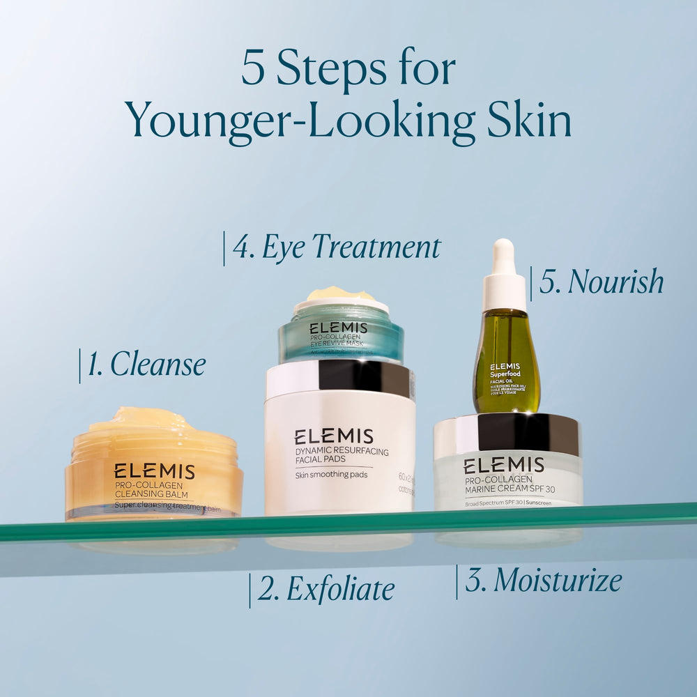 ELEMIS 15ml bottle next to common items showing compact travel size