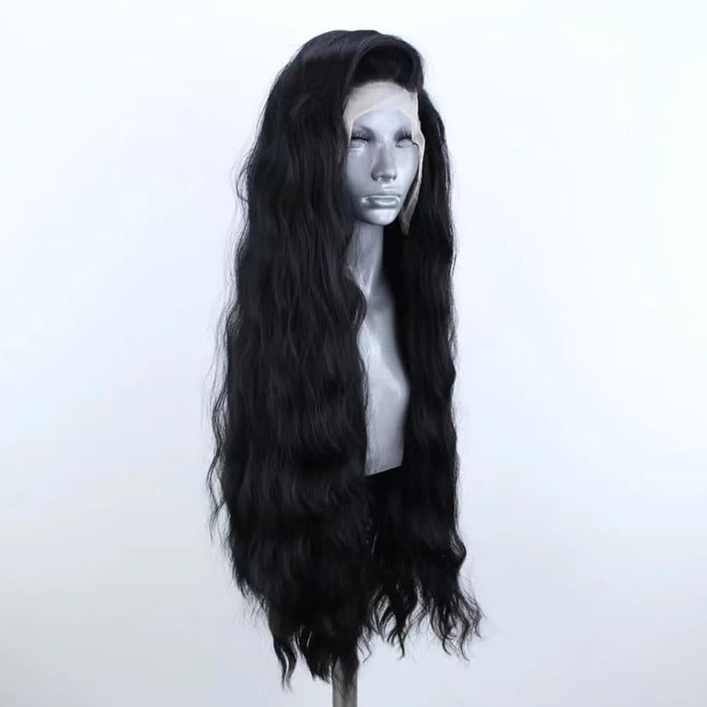 ELESTY wig interior showing adjustable strap and three combs for secure fit