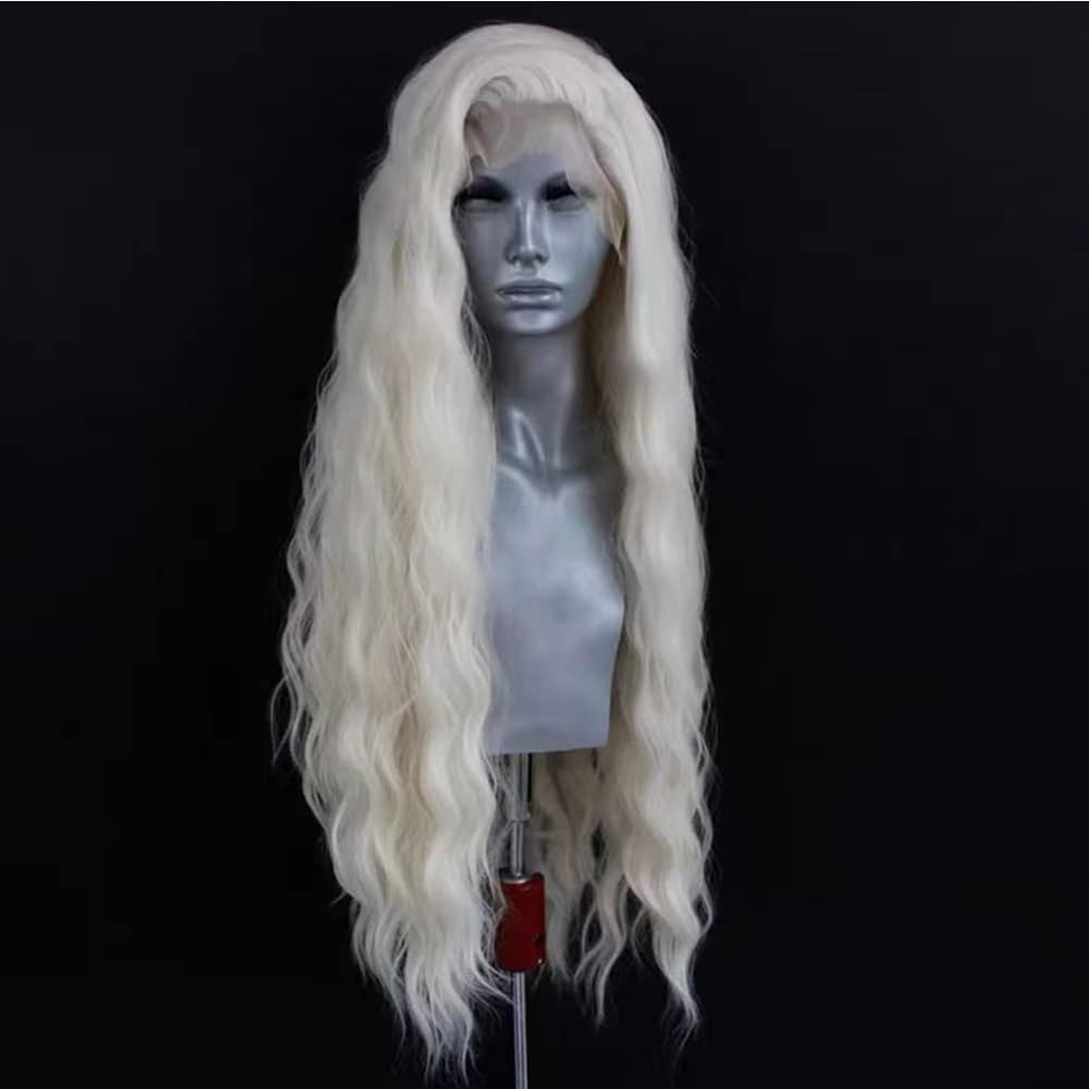 ELESTY texture wave detail showing loose curls and heat-resistant fiber benefit styling