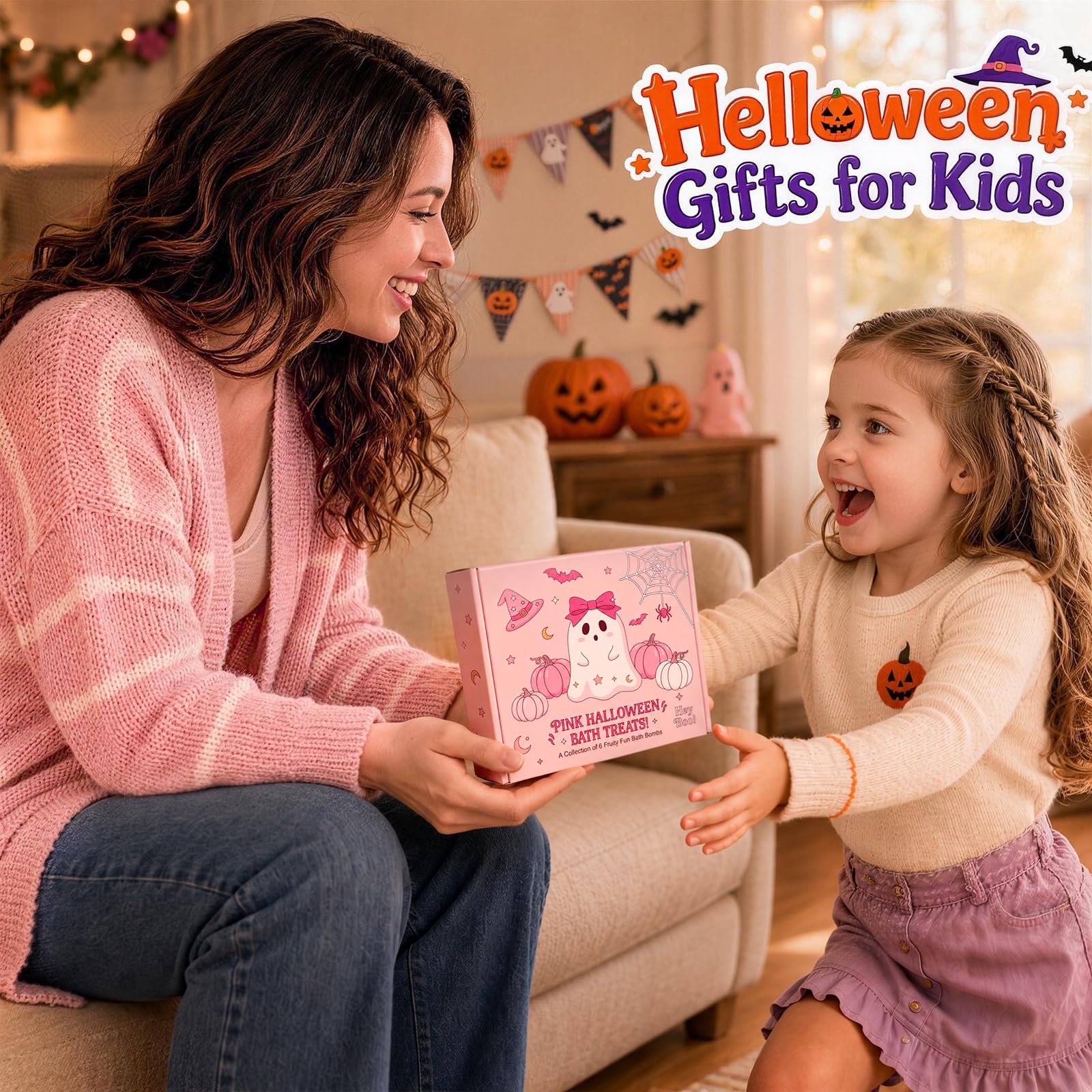 Eletorot bath bombs arranged in a boo basket illustrating ideal seasonal gifting benefit