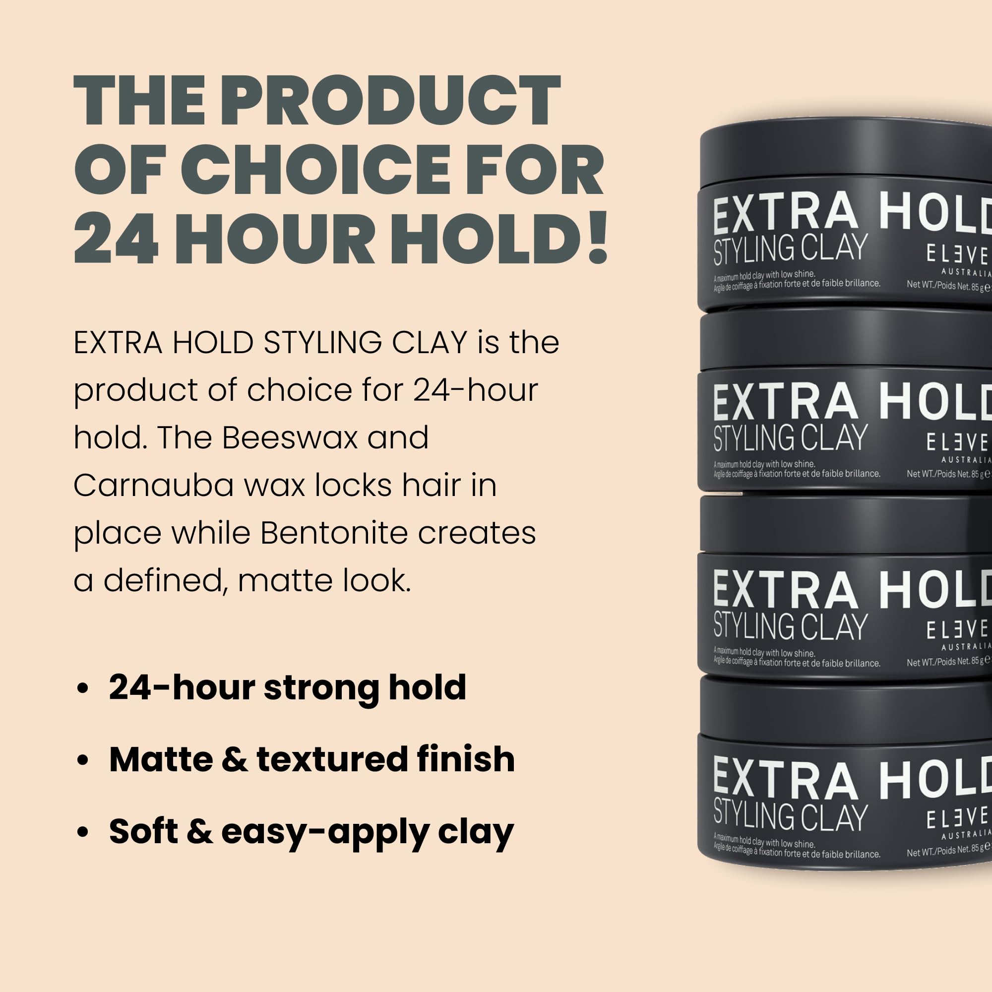 ELEVEN AUSTRALIA open jar showing thick clay texture for easy workability