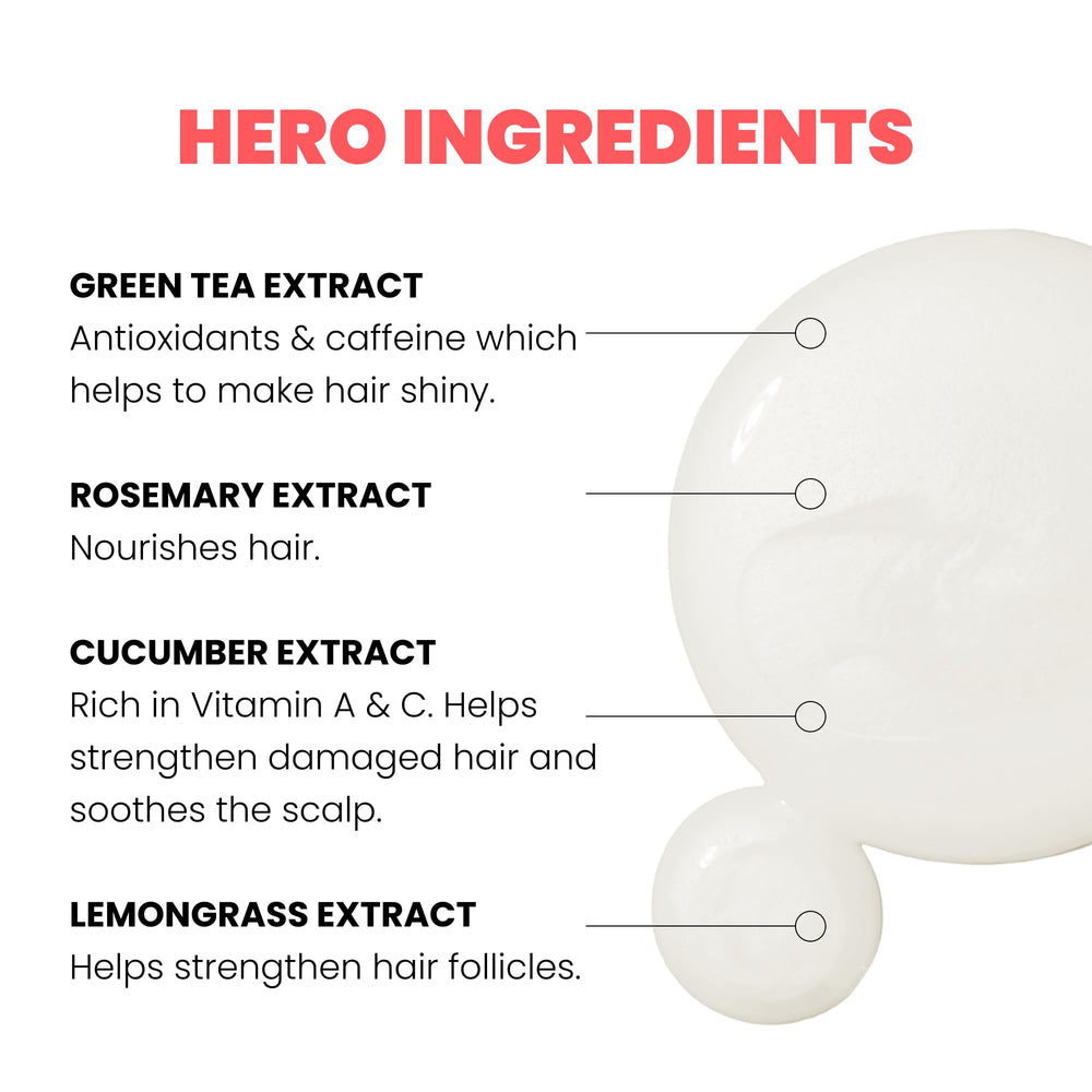 ELEVEN AUSTRALIA shampoo texture on palm illustrating lightweight lather and easy spreadability