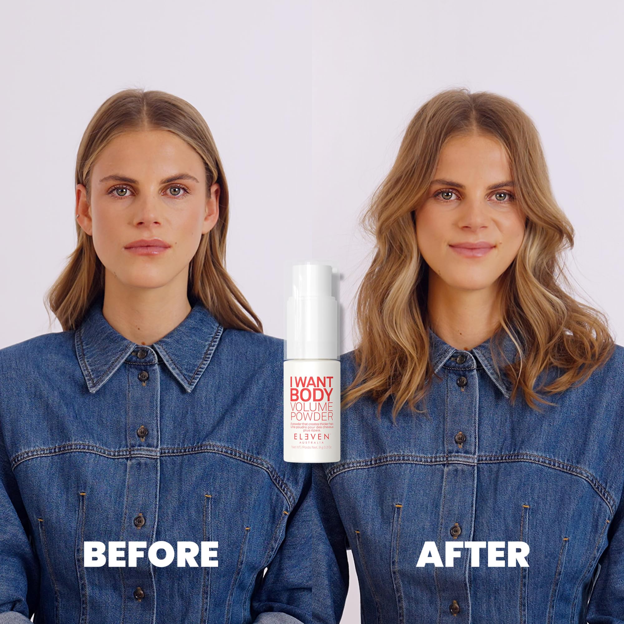 ELEVEN AUSTRALIA powder worked through mid-lengths to add gritty texture