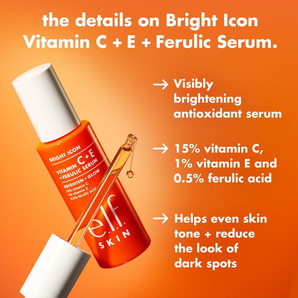 e.l.f. Bright Icon texture on hand demonstrating lightweight absorption benefit