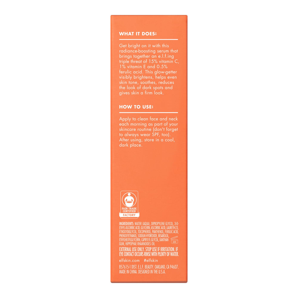 e.l.f. Bright Icon lifestyle image on glowing skin showing visible radiance