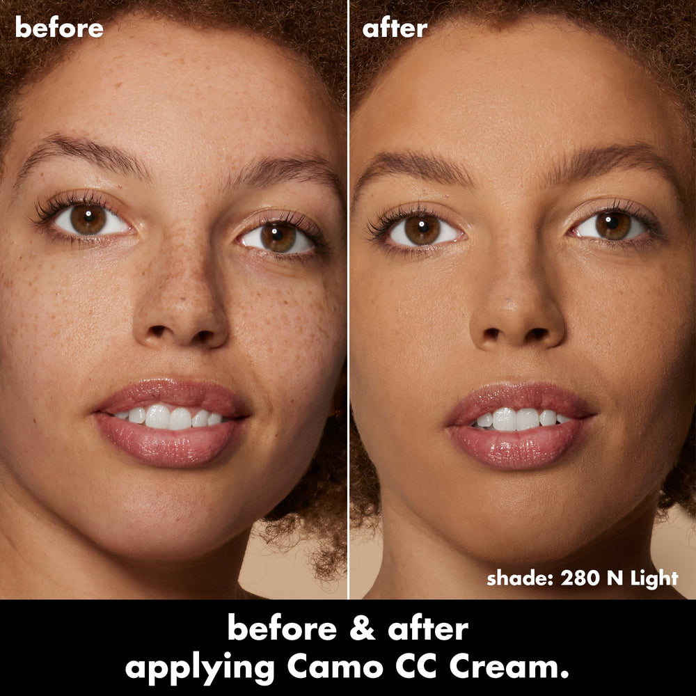 e.l.f. Camo CC Cream dispensing onto finger for precise application benefit