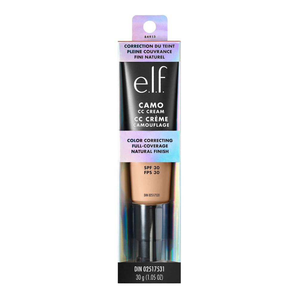 e.l.f. product beside a 30g scale showing compact travel-friendly size