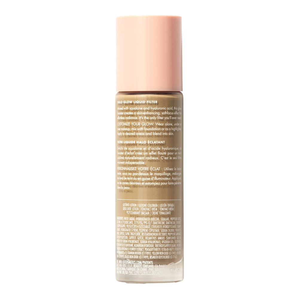 e.l.f. Halo Glow applied on model in lifestyle setting showing glow effect benefit