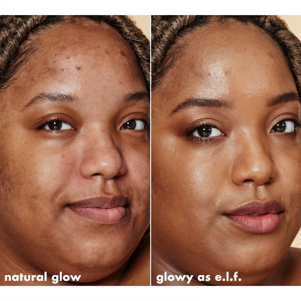 e.l.f. label close-up highlighting ingredients and vegan certification