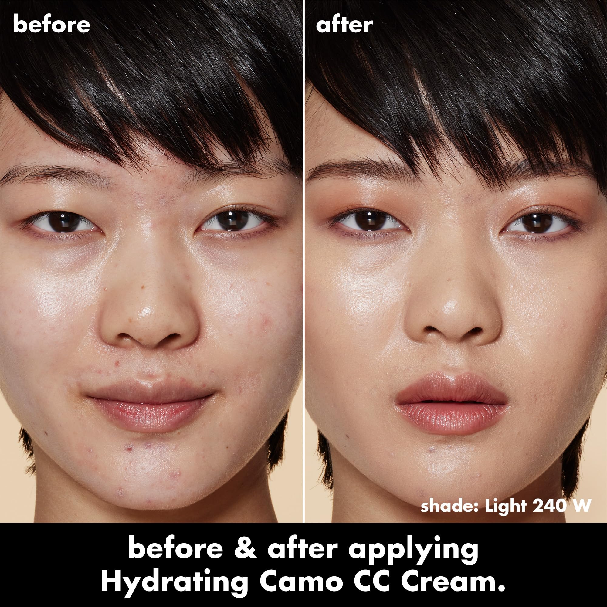 e.l.f. Hydrating Camo CC Cream texture close‑up illustrating dewy, hydrating finish