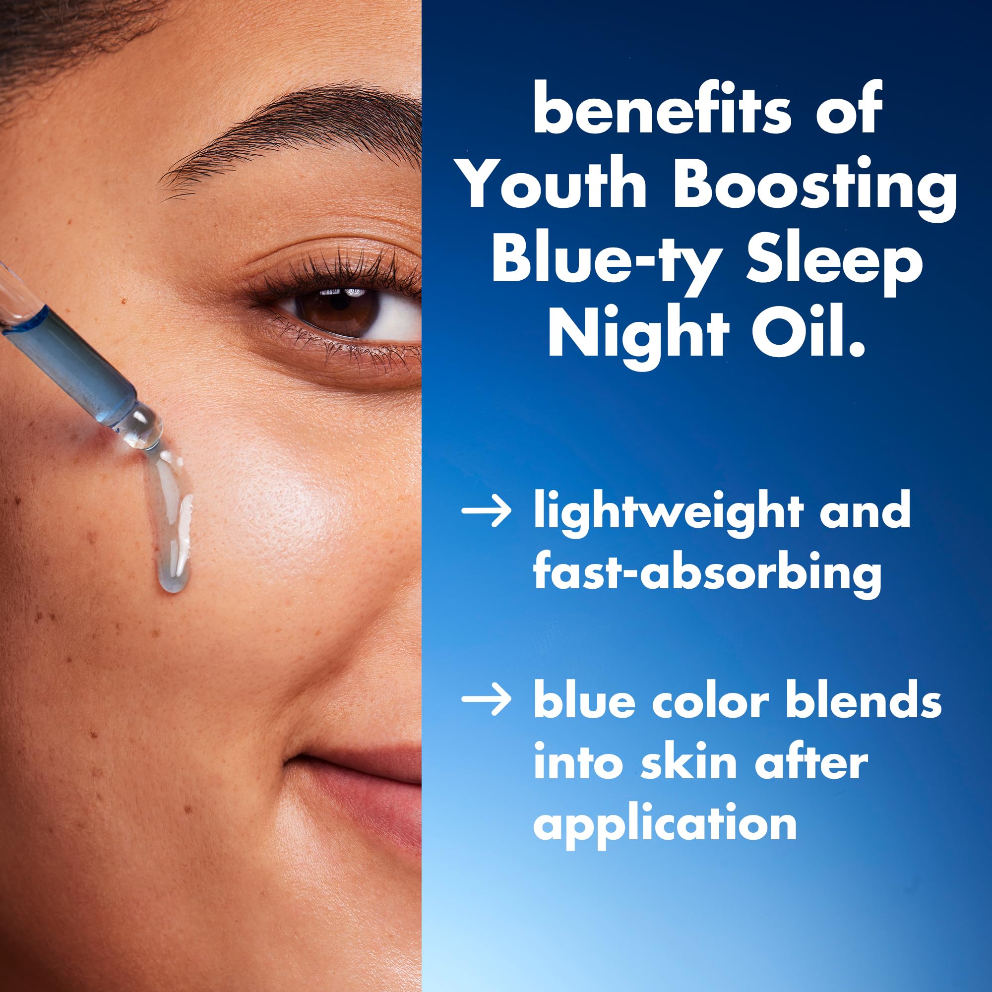 e.l.f. SKIN oil drops on hand, lightweight texture that absorbs quickly