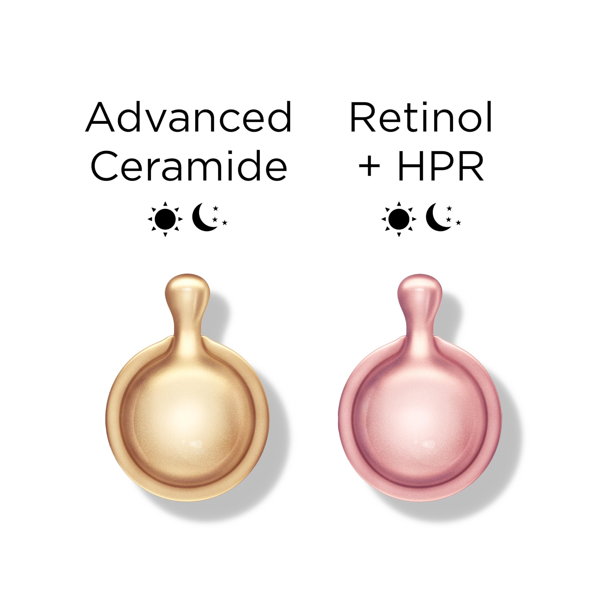 Elizabeth Arden capsules in palm demonstrating travel size and measured dosing