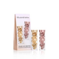 Elizabeth Arden front packaging showing compact travel-friendly capsule set benefits