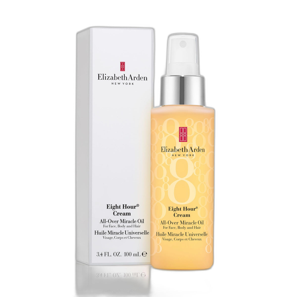 Elizabeth Arden bottle front packaging showing branding and size benefit