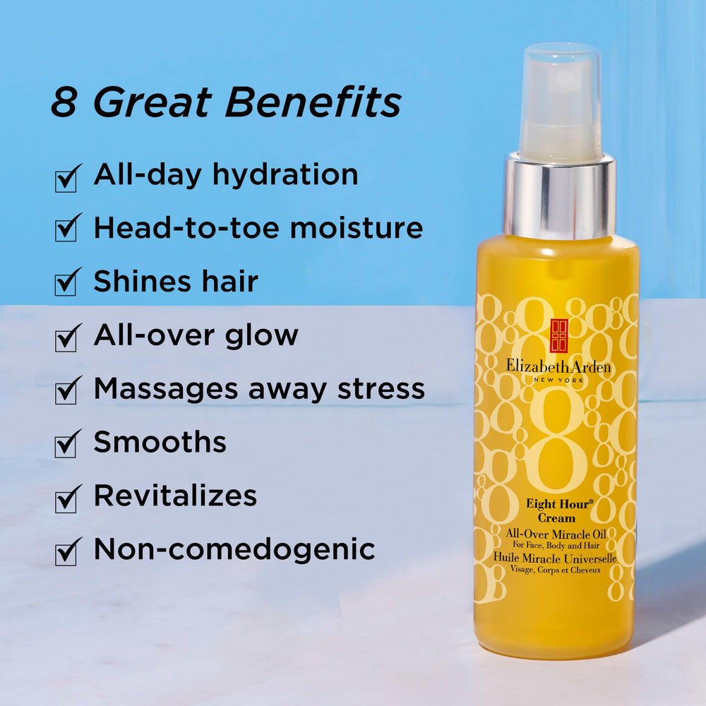 Elizabeth Arden drop of oil on hand demonstrating concentrated nourishing boost