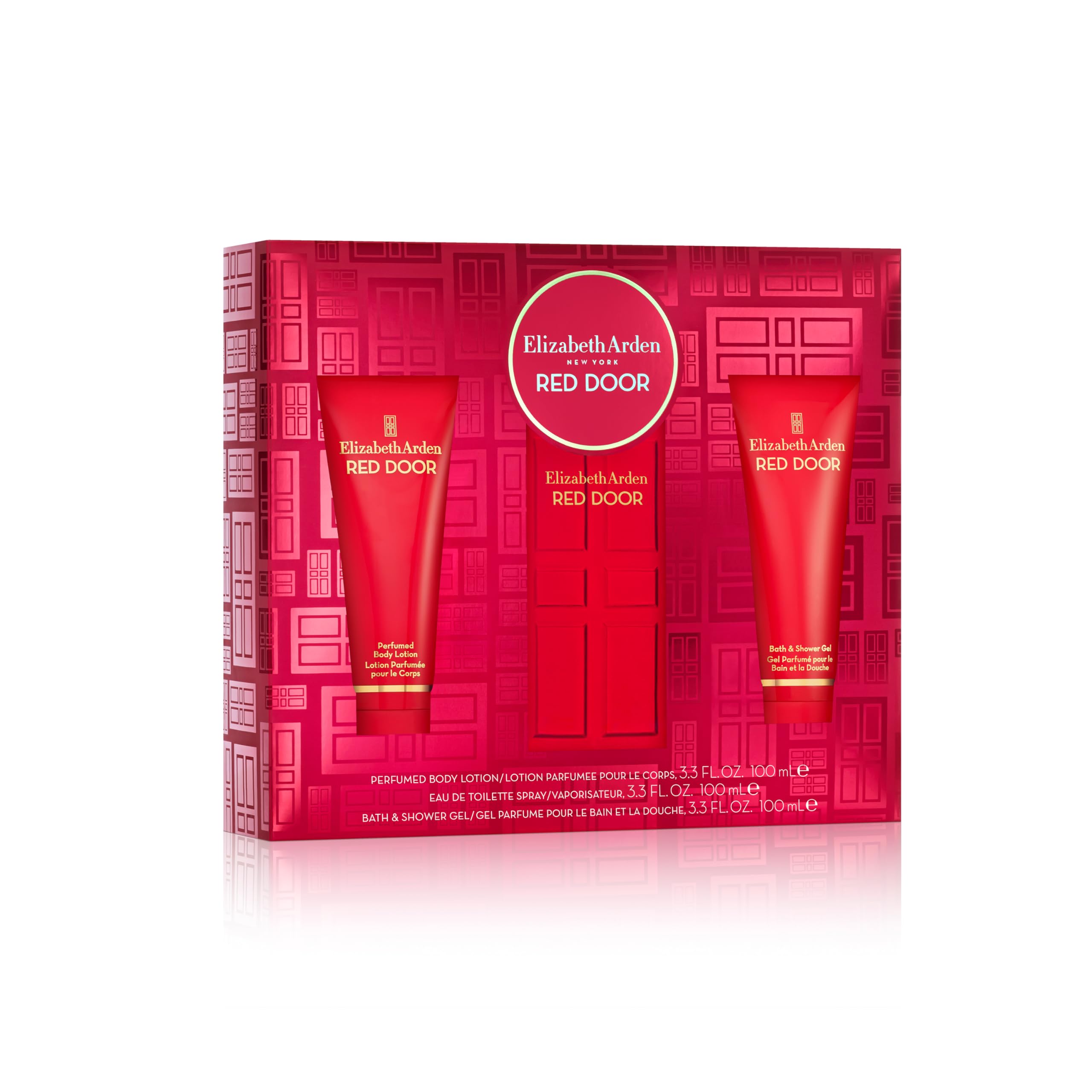 Elizabeth Arden Red Door front packaging displayed, elegant presentation perfect for gifting