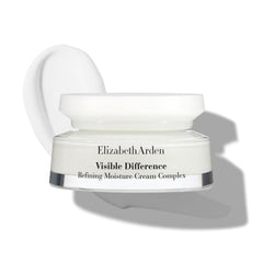 Open jar close-up of Elizabeth Arden cream texture highlighting rich, cushiony moisture