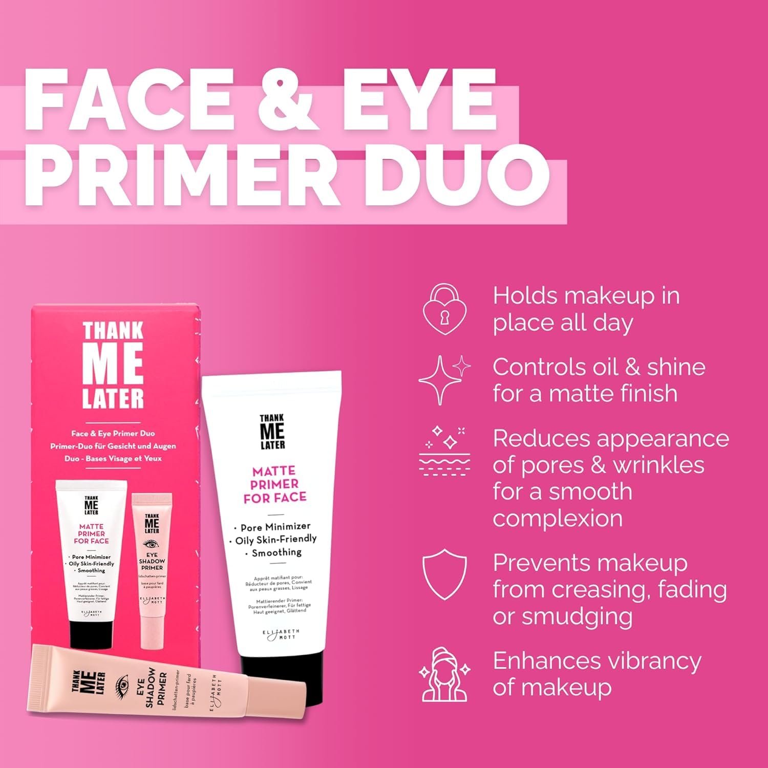 Elizabeth Mott face primer texture close-up for smooth matte finish